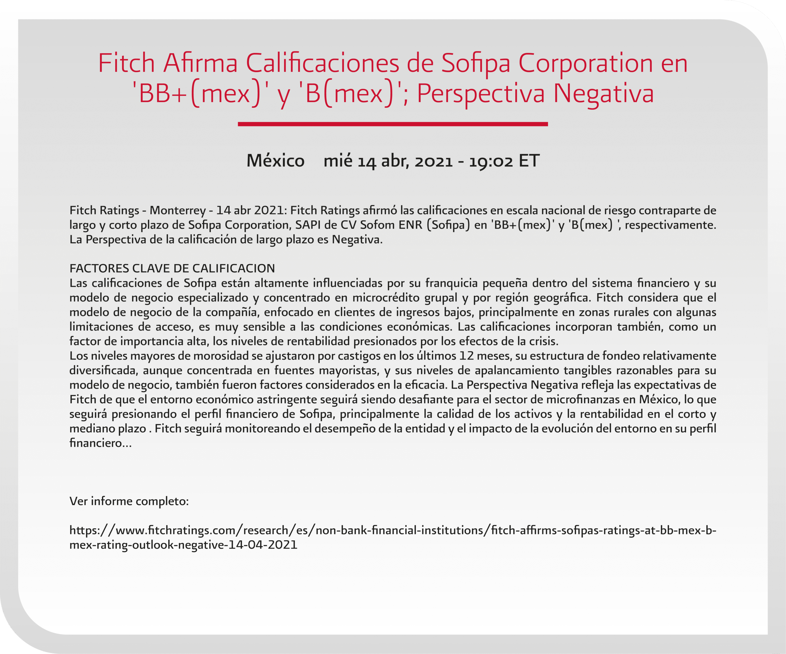 Información adicional 2016